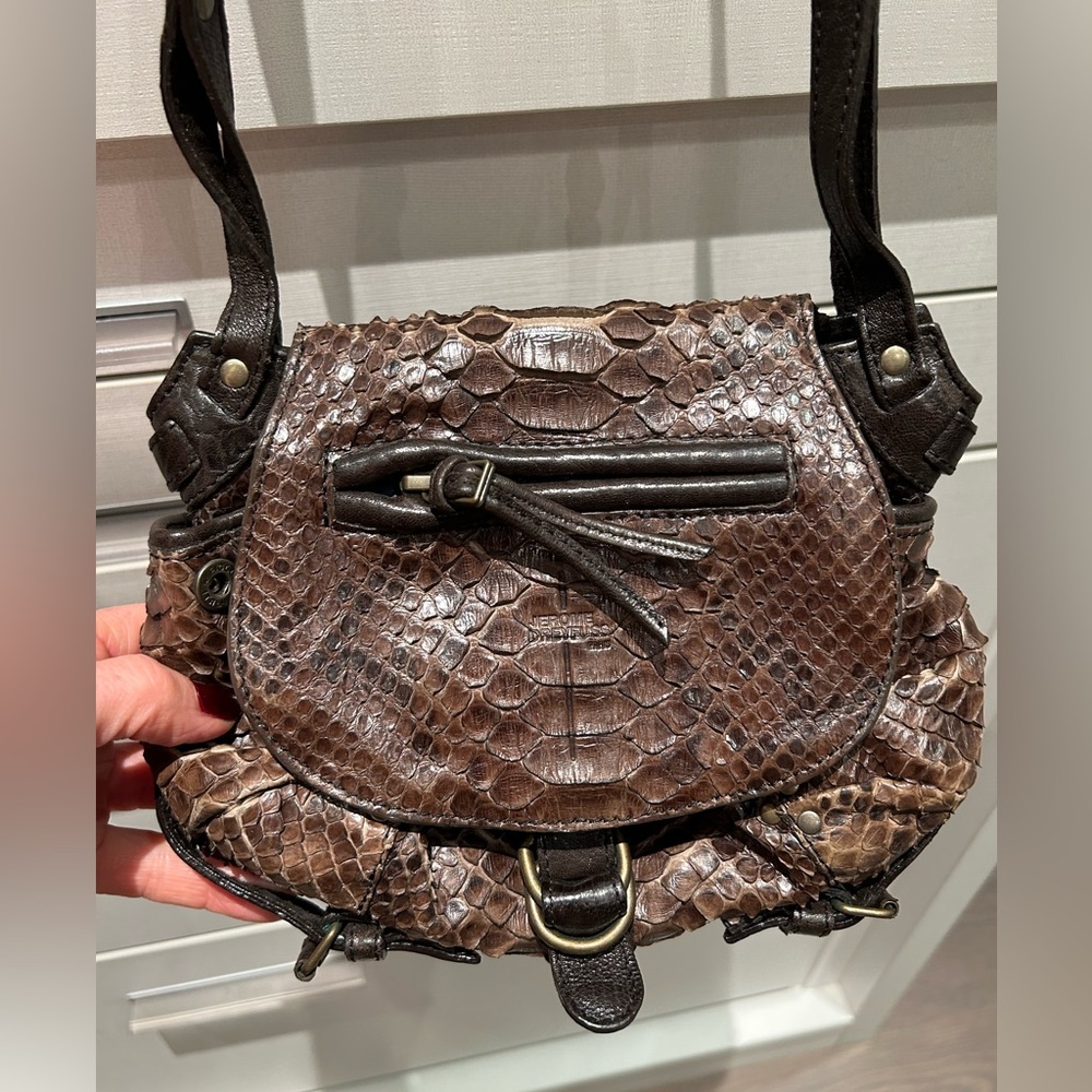 Jerome Dreyfus twee mini brown skin cross body bag